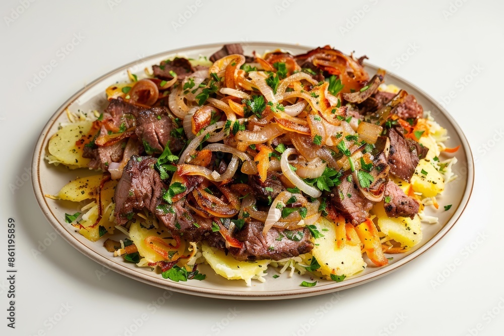 Tender Marinated Beef and Crispy Potato Rosti with Catupiry Cheese Tender Marinated Beef and Crispy Potato Rosti with Catupiry Cheese