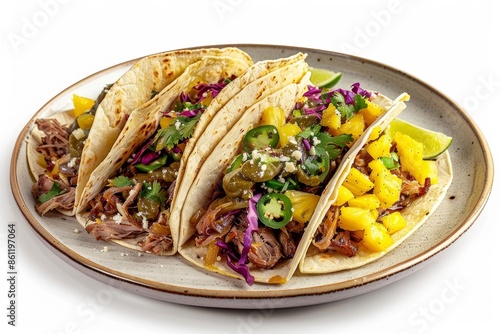 Tempting Carnitas Tacos with Spicy Pineapple and Pickled Jalapenos