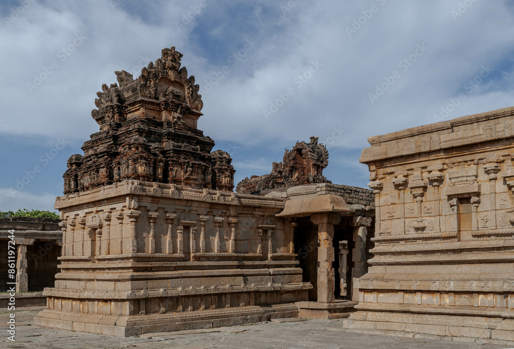 Bala-Krishny Temple among the ruins of the city of Vijayanagara. Hampi. India. Bala-Krishny Temple among the ruins of the city of Vijayanagara. Hampi. India.