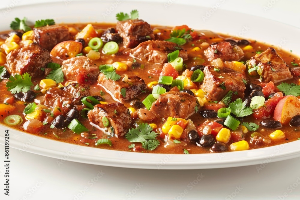 Pork Stew Infused with Juicy Peach Preserves and Tangy Salsa Pork Stew Infused with Juicy Peach Preserves and Tangy Salsa