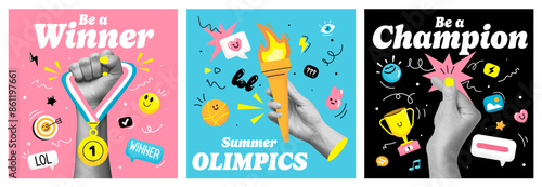 Collage poster design - Summer olimpics