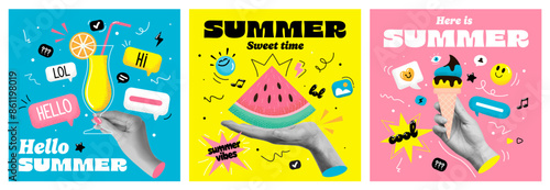Collage poster design - Summer time