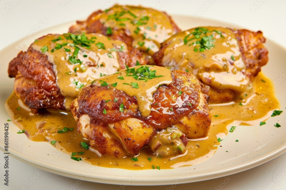 Mustard Glazed Carolina Chicken with House Seasoning Mustard Glazed Carolina Chicken with House Seasoning