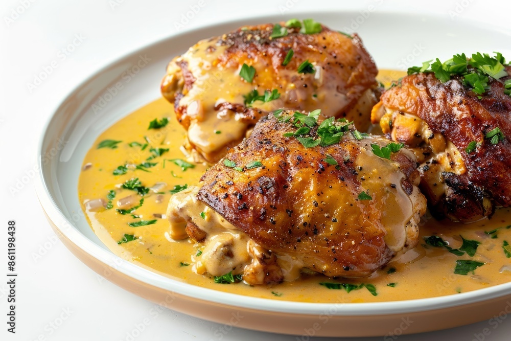 Carolina Smothered Chicken with Creamy Mustard Sauce Carolina Smothered Chicken with Creamy Mustard Sauce