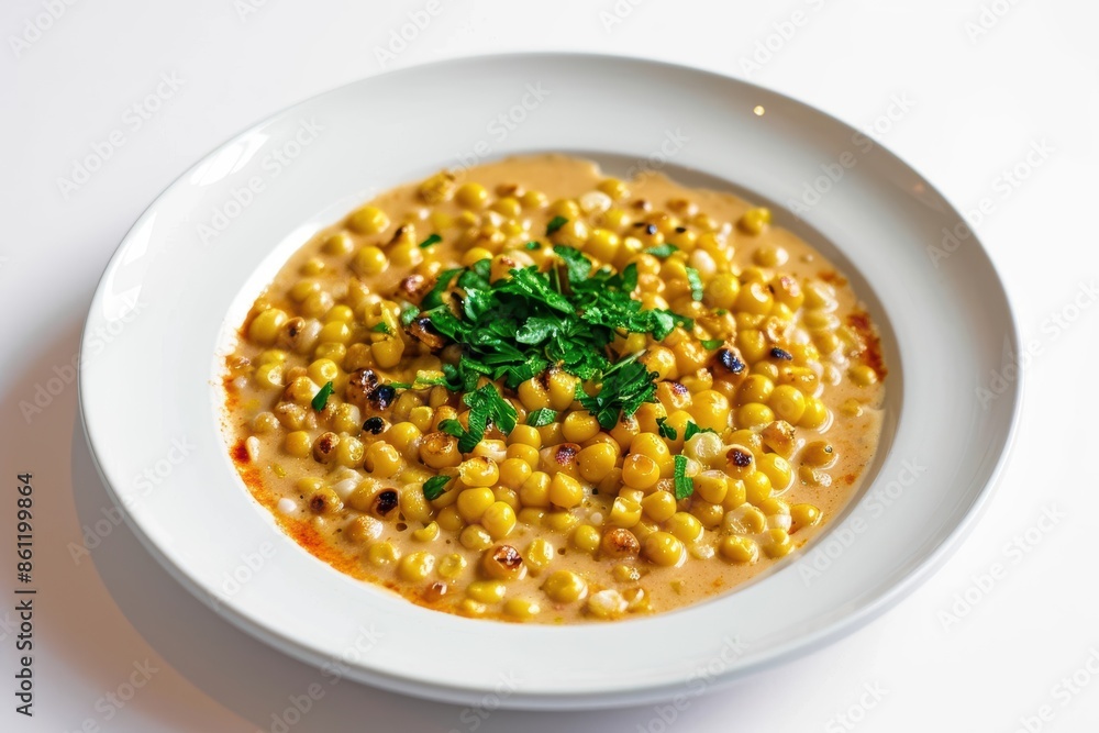 Elegant Charred Creamed Corn with Fresh Parsley Elegant Charred Creamed Corn with Fresh Parsley