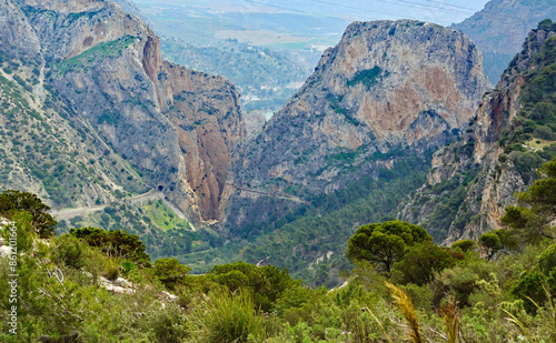 High view over the Gorge of the Gaitanes with 