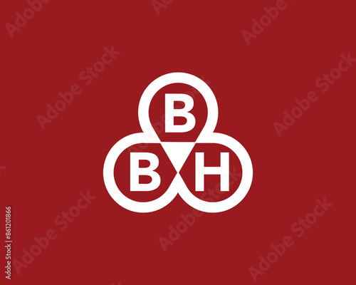 BBH logo design vector template photo