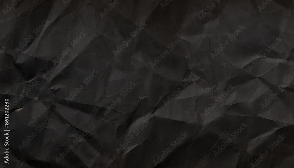 Fototapeta premium crumpled black paper texture background