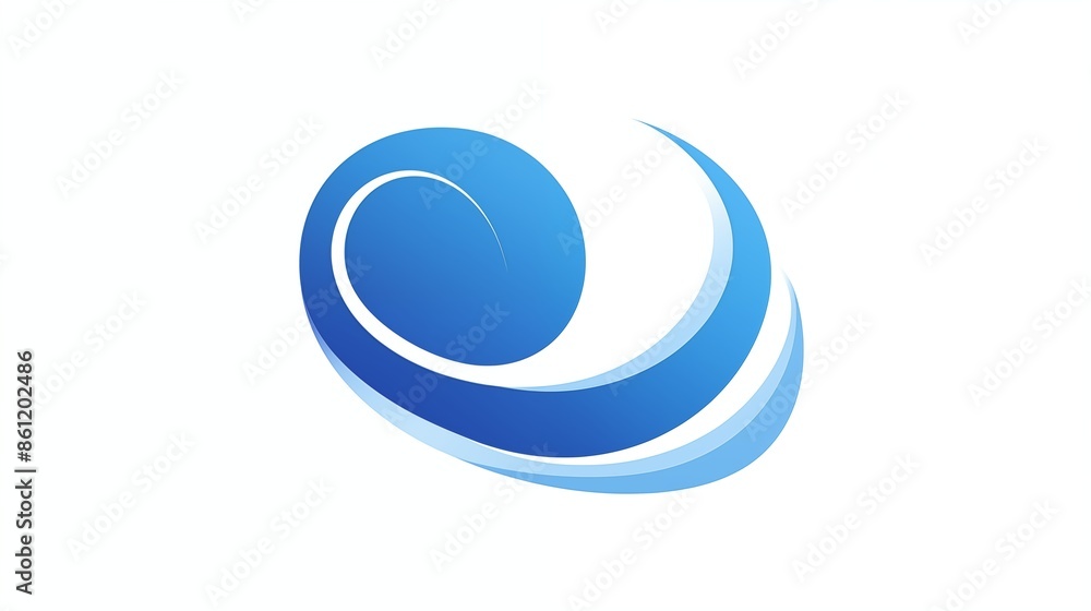 Abstract Blue Swirl Logo with Smooth and Modern Design Abstract Blue Swirl Logo with Smooth and Modern Design