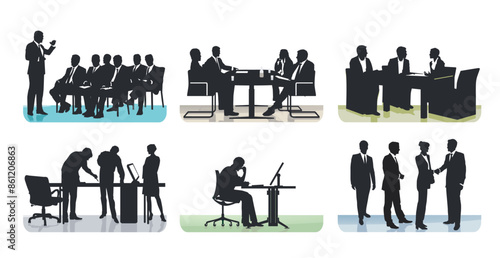 eine Arbeitsgruppe von  Personen beim Meeting. illustration