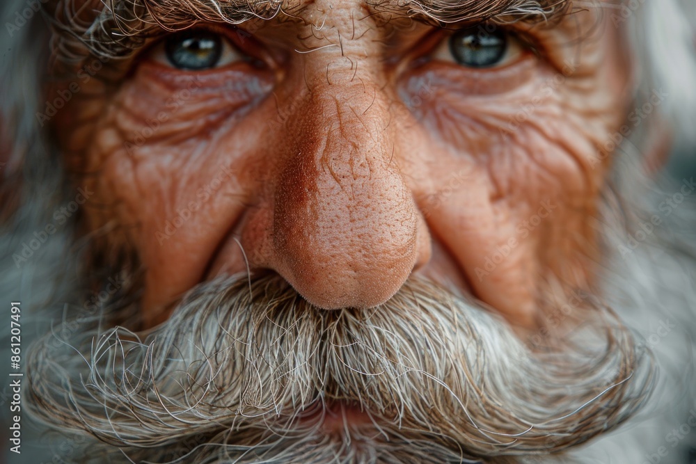 Quirky November Mustache of an Old Man. ai generative Quirky November Mustache of an Old Man. ai generative