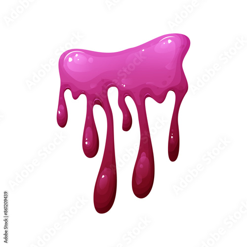 Splat slime mucus. Sticky liquid goo spots and blobs. Colorful jelly cartoon snot and smudges. Vector illustration isolated on white background