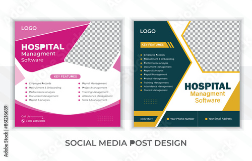 modern social media post design business card template