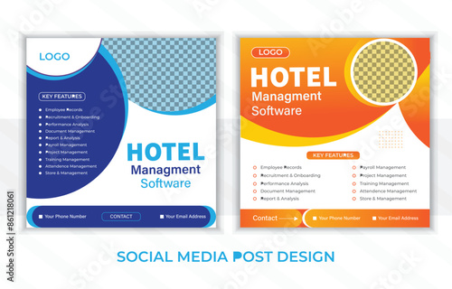 Creative modern social media post design template for infographics
