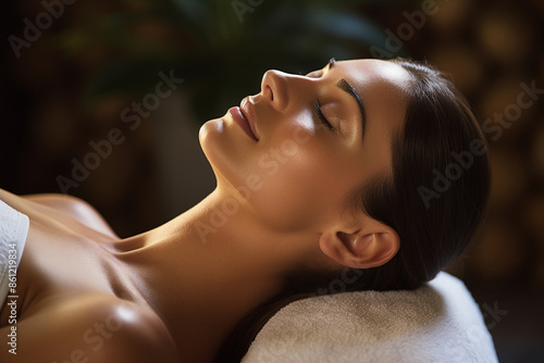 Wallpaper Mural Luxury spa salon resort person have beauty relaxing procedure, Generative AI illustration picture Torontodigital.ca