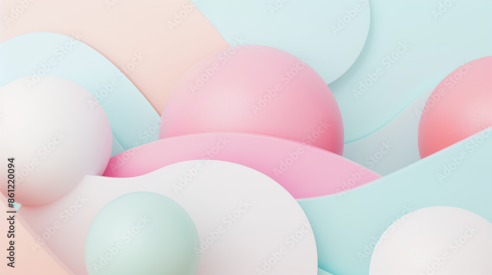 Geometric 3d smooth pastel shapes Geometric 3d smooth pastel shapes