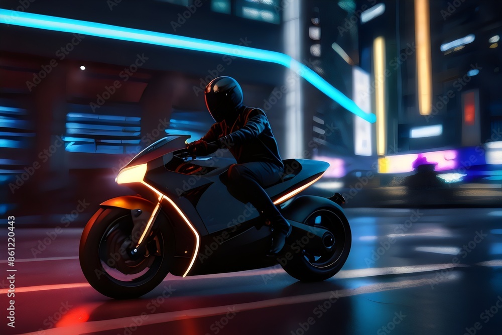 Fototapeta premium motorcycle on the street