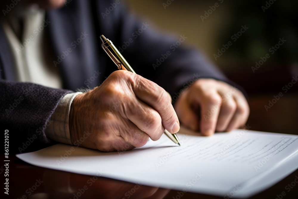 Picture of senior mature student studying in college generative AI concept Picture of senior mature student studying in college generative AI concept