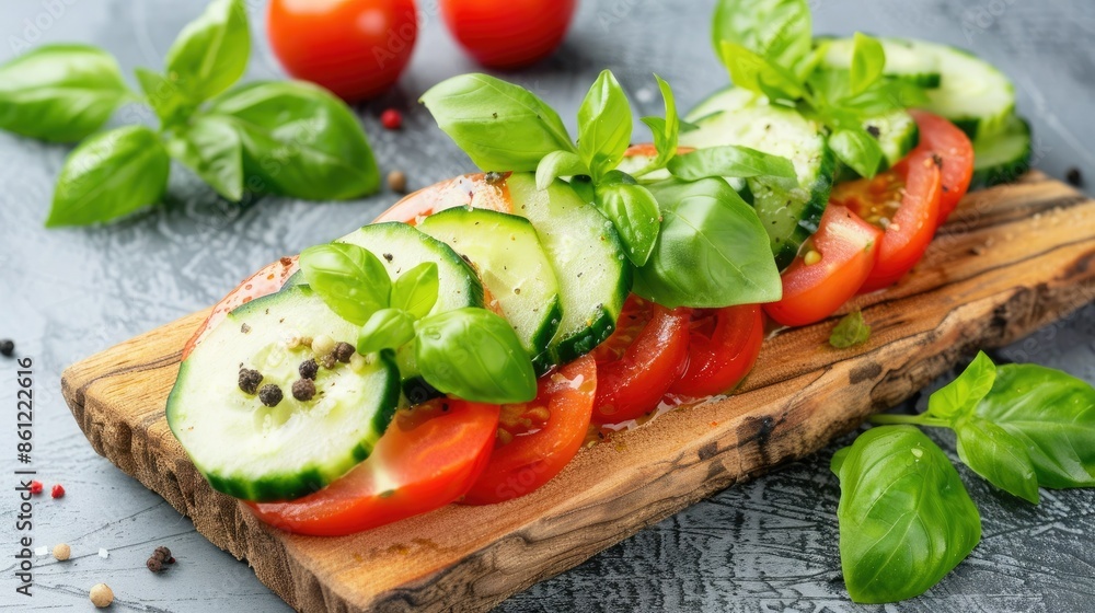 Fresh Cucumber and Tomato Salad With Basil Fresh Cucumber and Tomato Salad With Basil