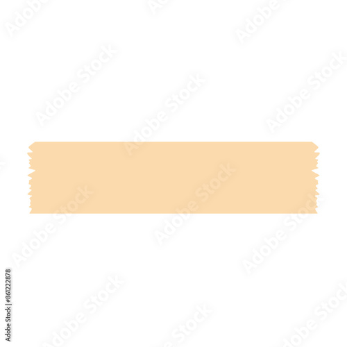 beige brown masking tape adhesive tape sticky tape flat style vector illustration isolated on white and transparent background
