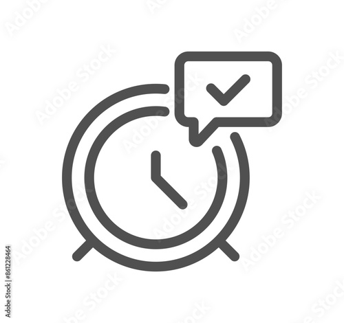 Seo and promotion related icon outline and linear vector.	
