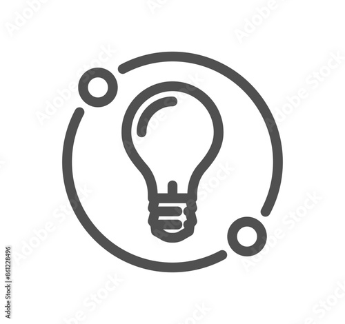 Seo and promotion related icon outline and linear vector.	
