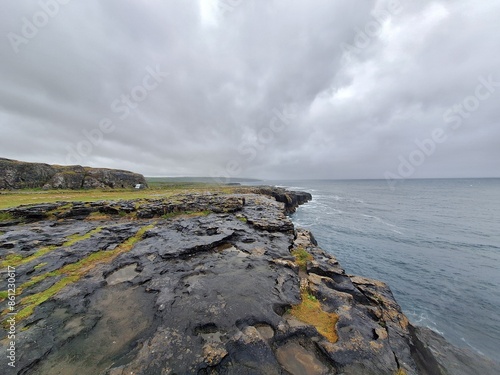 The Burren, cliffs, county Clare, Ireland photo