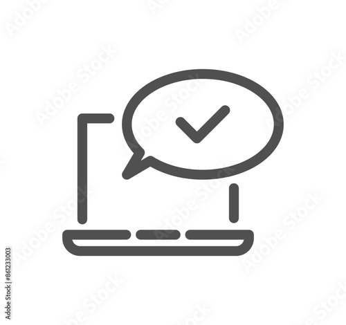 Seo and promotion related icon outline and linear vector.	
