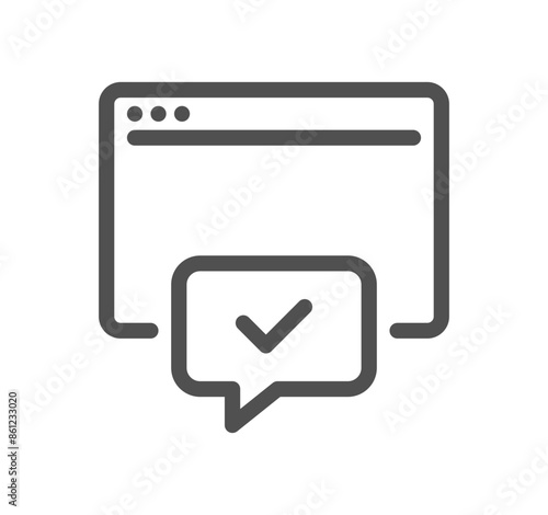Seo and promotion related icon outline and linear vector.	

