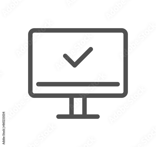 Seo and promotion related icon outline and linear vector.	
