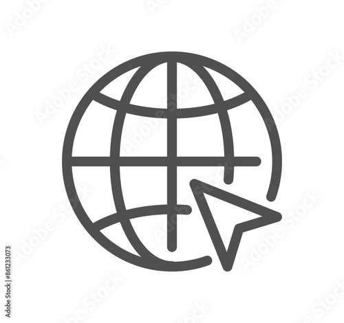 Seo and promotion related icon outline and linear vector.	
