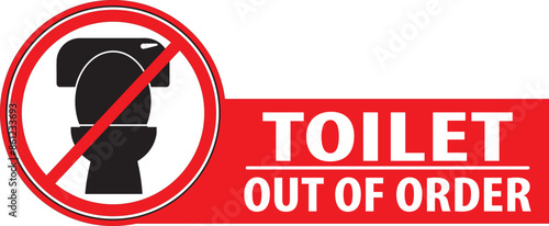 Toilet out of order notice vector.eps