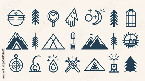 Close-up of varied symbols on white background