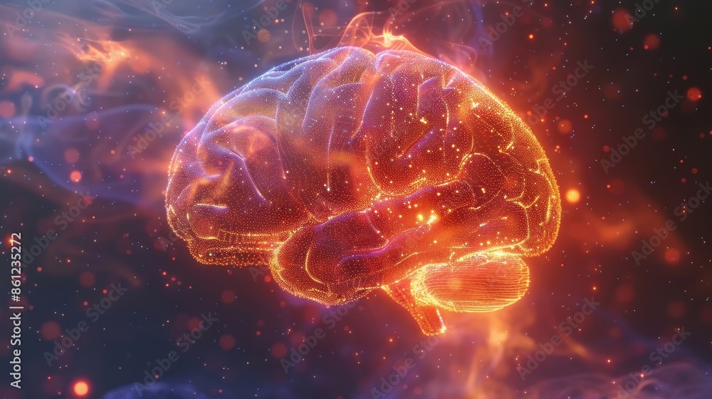 Human brain and neural networks, symbolizing AI's role in advancing mental health treatment. Human brain and neural networks, symbolizing AI's role in advancing mental health treatment.