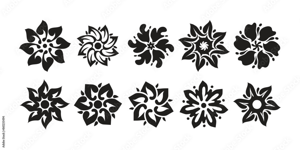 Geometric Flower Set Geometric Flower Set