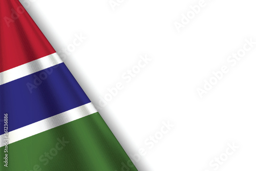 GAMBIA Flag with Original color photo