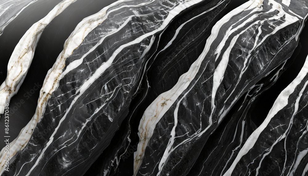 Obraz premium black marble texture background and wallpaper