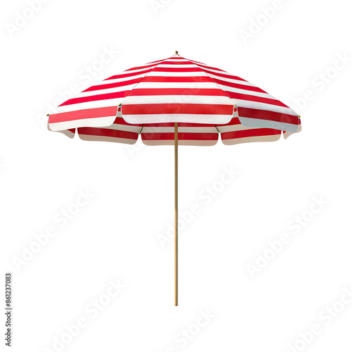 Striped beach umbrella cut out