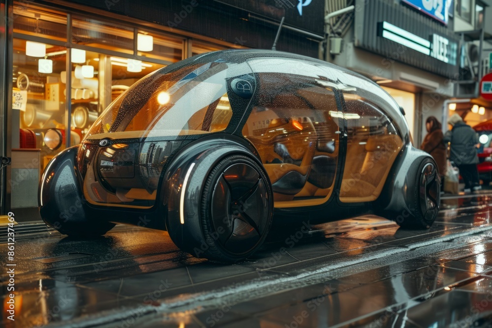 High tech futuristic electric car of the future High tech futuristic electric car of the future