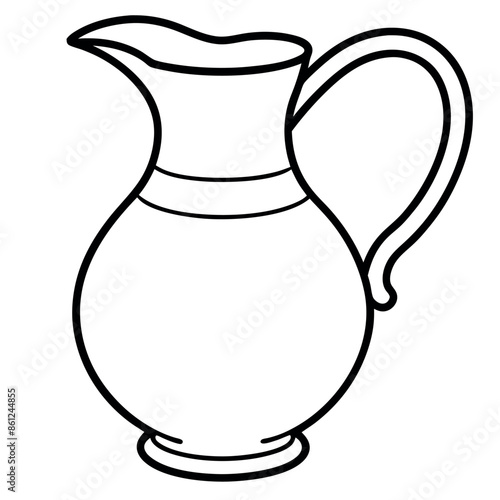 Cartoon Image of a Jug Playful Pitcher Design with a Cute Cartoon Drawing of a Jug
