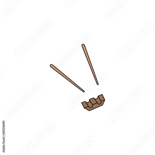 chopsticks isolated on white background