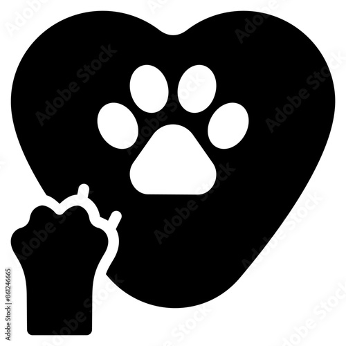 Pet lover icon with glyph style. Suitable for website design, logo, app and UI. Based on the size of the icon in general, so it can be reduced.