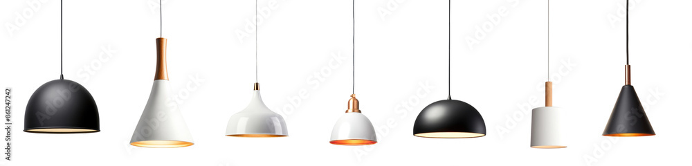 Ceiling hanging lamp png cut out element set Ceiling hanging lamp png cut out element set