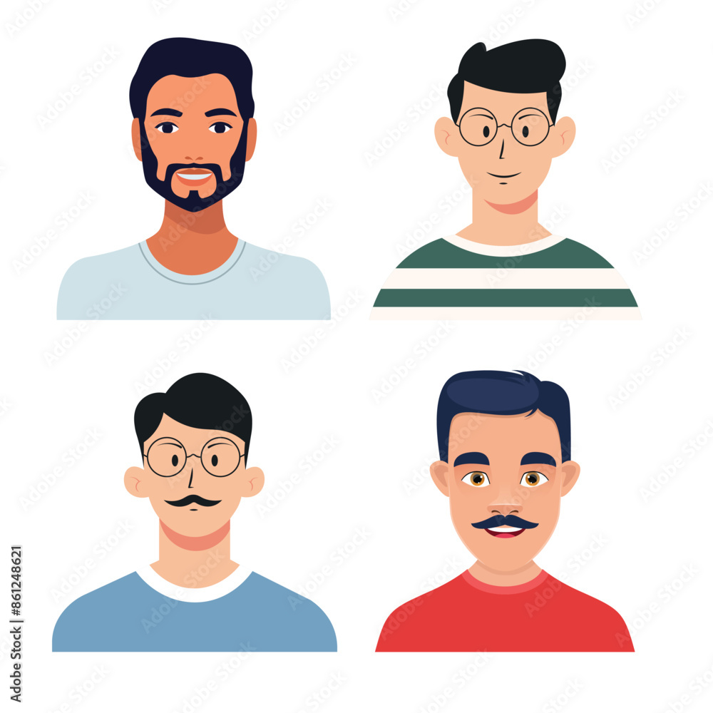 Character element cute people graphic colorful avata set Character element cute people graphic colorful avata set