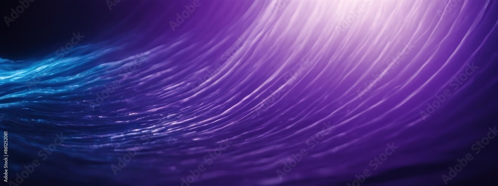 Fototapeta premium a blue and purple abstract background with a wave of light in the middle of the image,