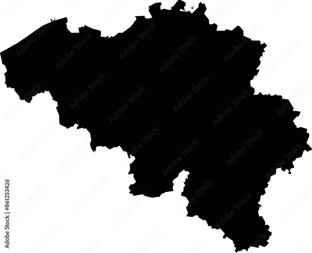 Vector silhouette map of belgium Vector silhouette map of belgium
