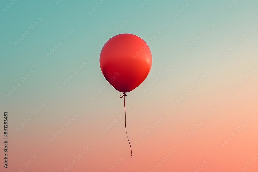 Red balloon sky string Red balloon sky string