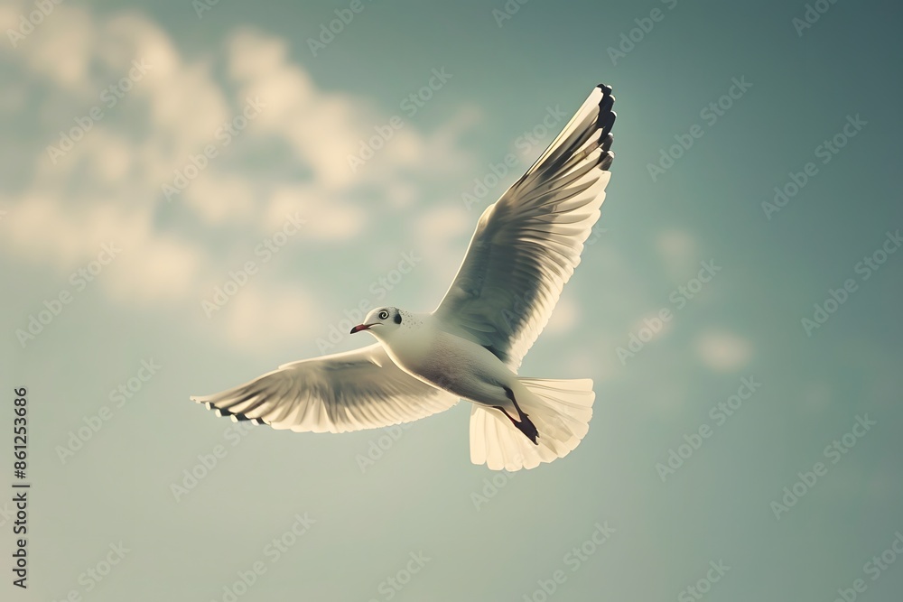 Obraz premium Bird soaring wings outstretched