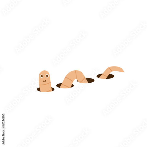earthworm cartoon character