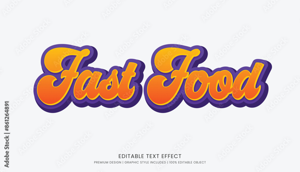 food text effect editable 3d text style template for business logo and fast food brand food text effect editable 3d text style template for business logo and fast food brand